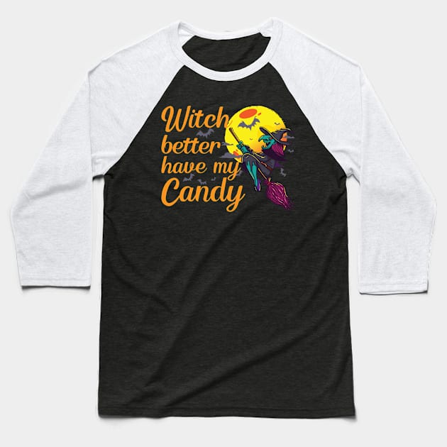 Funny Halloween Gift for a Halloween Party Baseball T-Shirt by TO Store